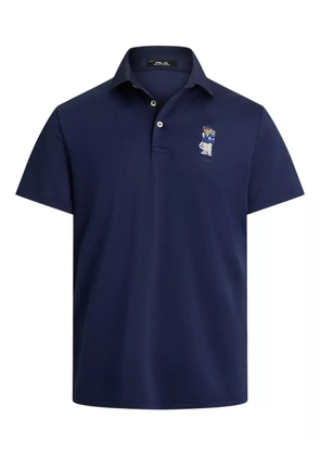 RLX Ralph Lauren bear-embroidered piqué polo shirt - Blue