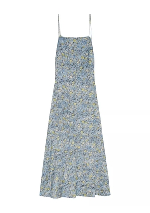 GANNI floral-print dress - Blue