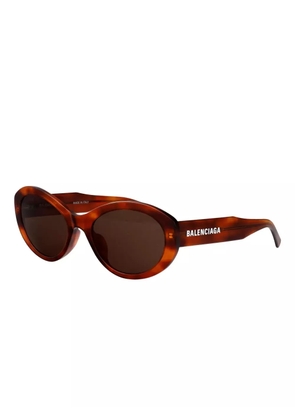 Balenciaga Eyewear oval-frame sunglasses - Brown