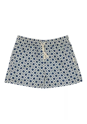 GASSA D AMANTE Vieste geometric print swim shorts - Blue