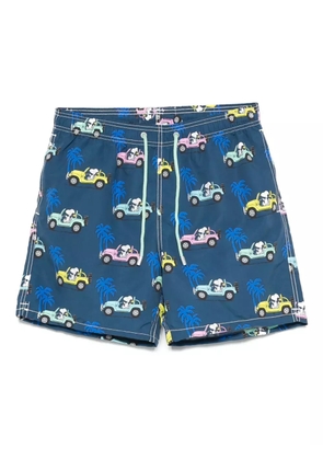 MC2 Saint Barth graphic-print swim shorts - Blue