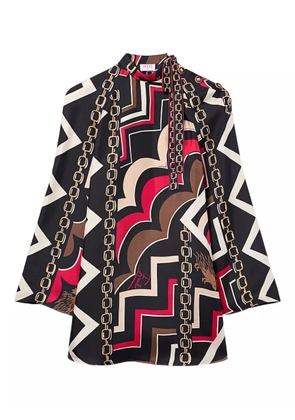 PUCCI Istrice-print silk mini dress - Black