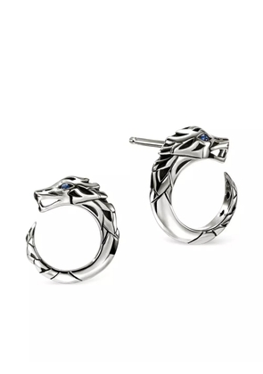 John Hardy sterling silver Naga sapphire earrings