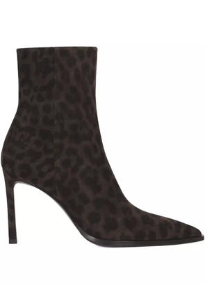 POTAMY suede heeled ankle boots - Black