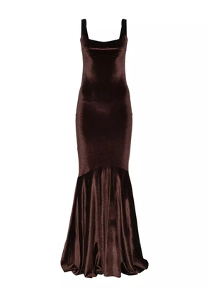 Atu Body Couture velvet-texture dress - Brown