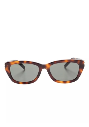 Saint Laurent Eyewear logo sunglasses - Brown