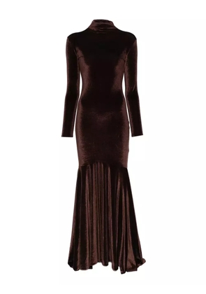 Atu Body Couture velvet-finish dress - Brown