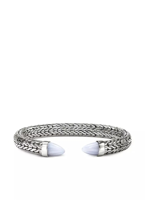 John Hardy sterling silver Spear 50 blue agate bracelet