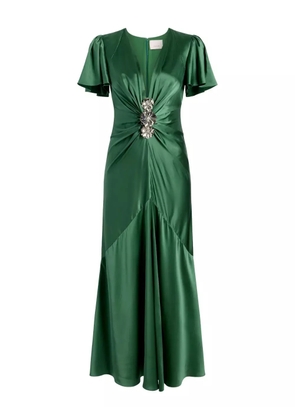 Cinq A Sept Kordyn embellished midi dress - Green
