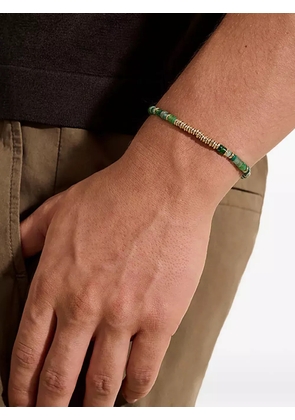 John Hardy 14K yellow gold Heishi multi-stone beaded bracelet - Green