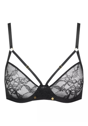 Maison Close Jeux Magnétiques lace balconette bra - Black