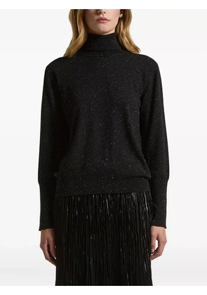 Peserico lurex-detail roll-neck jumper - Black