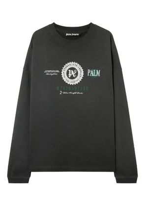 Palm Angels dollar-graphic long-sleeve T-shirt - Black