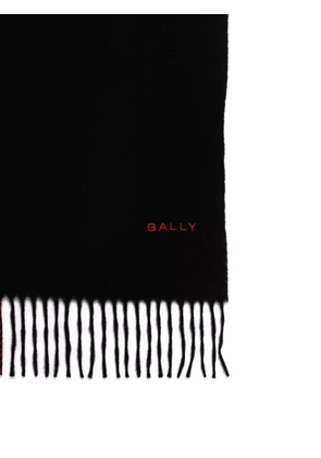 Bally striped fringed scarf - Black