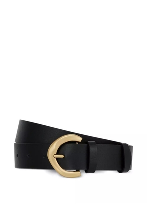 POTAMY buckle leather belt - Black