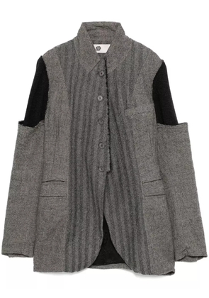 Marc Le Bihan patchwork blazer - Grey