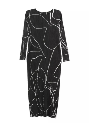 Pleats Please Issey Miyake plissé-effect midi dress - Black