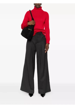 base roll-neck jumper - Red