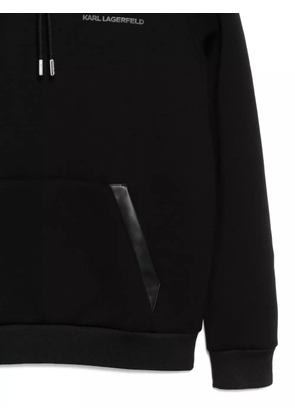 Karl Lagerfeld logo-embossed hoodie - Black