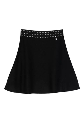 LIU JO eyelet-embellished mini skirt - Black