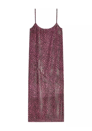DRIES VAN NOTEN polka-dot pattern midi dress - Pink