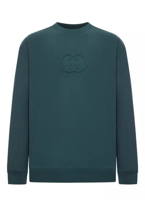 Gucci logo-embossed cotton sweatshirt - Green