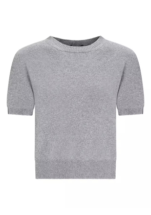 Canessa round neck short-sleeve top - Grey