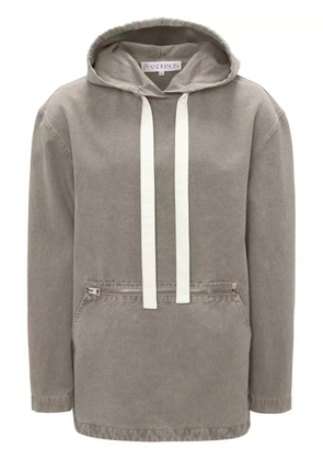 JW Anderson garment-dyed cotton hoodie - Grey