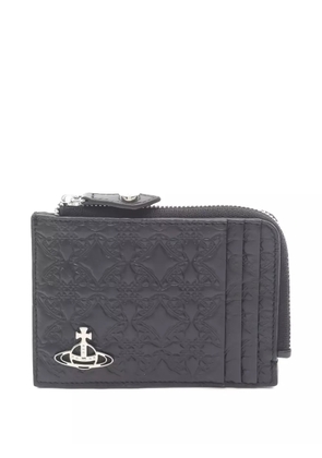 Vivienne Westwood Pre-Owned 2020s orb embossed leather wallet - Black