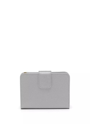 Prada logo-plaque Saffiano wallet - Grey