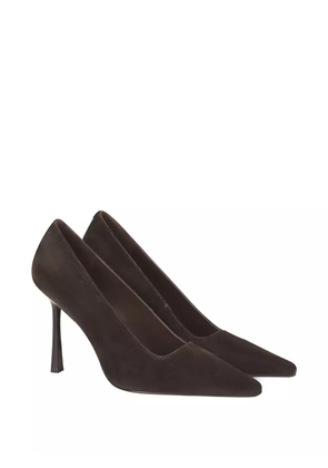 POTAMY 100mm suede heeled pumps - Brown