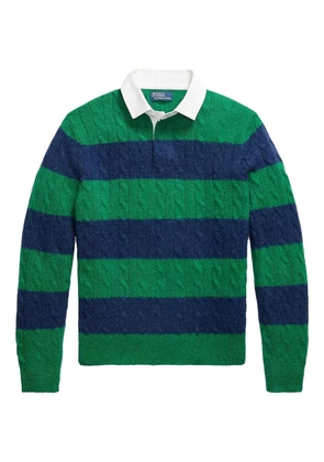 Polo Ralph Lauren Rugby striped cable-knit polo shirt - Green