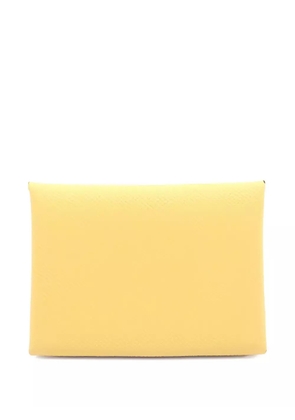 Hermès Pre-Owned 2025 Calviduo Sun leather coin wallet - Yellow