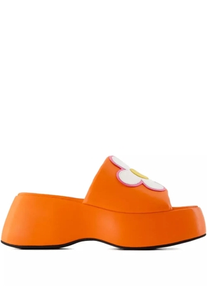 Carel Paris Flower platform mules - Orange