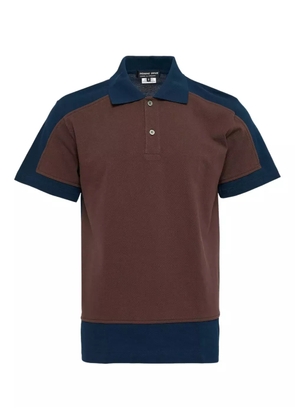 Comme des Garçons Homme Deux colourblock polo shirt - Brown