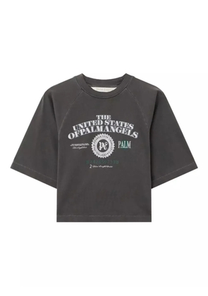 Palm Angels dollar-print T-shirt - Grey