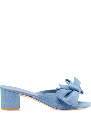 Stuart Weitzman 50mm Loveknot mules - Blue