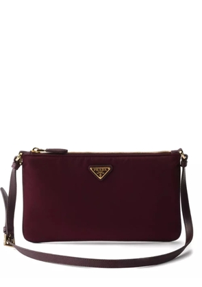Prada small triangle-logo shoulder bag - Red