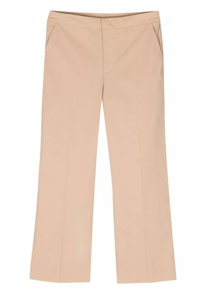 TWINSET logo-plaque cropped trousers - Neutrals