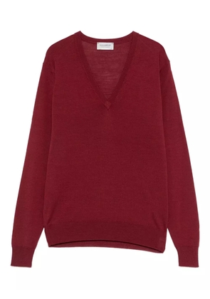 John Smedley V-neck sweater - Red