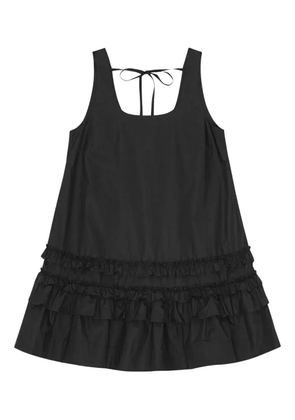 GANNI poplin dress - Black