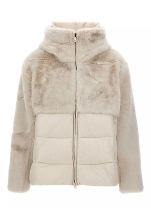 Blauer faux fur quilted jacket - Neutrals