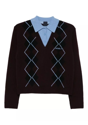 Juun.J logo-detailing sweater - Red