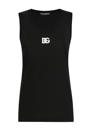 Dolce & Gabbana logo-detail cotton tank top - Black