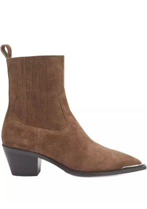 POTAMY suede ankle boots - Brown