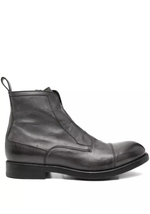 LeQarant zip-up leather boots - Grey