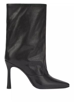 POTAMY leather heeled ankle boots - Black