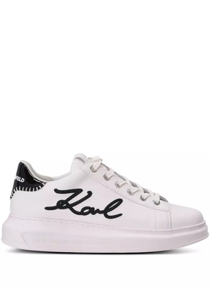 Karl Lagerfeld embroidered-logo sneakers - White