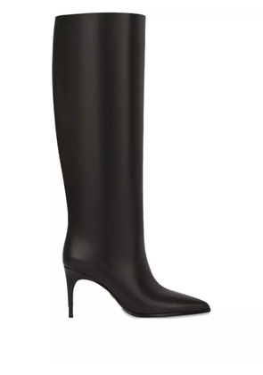 POTAMY 80mm leather knee-high boots - Brown