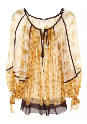 Hermès Pre-Owned 10's silk blouse - Orange